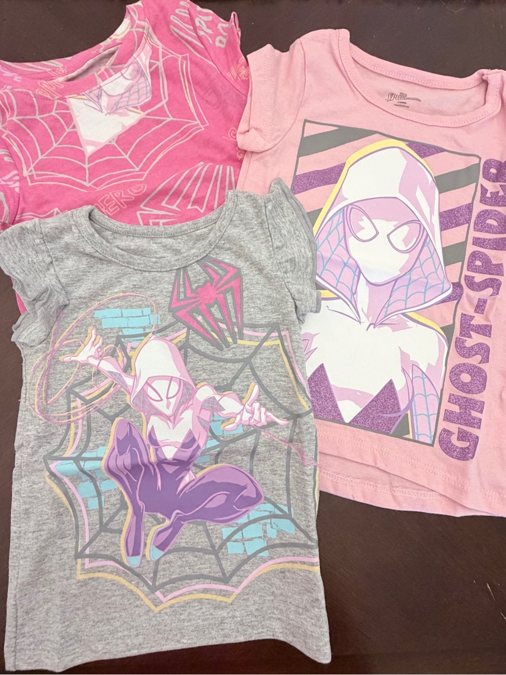 Marvel Kids' Ghost-Spider Graphic Tee - Pink/Gray